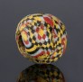 Ancient mosaic glass bead with checkerboard pattern